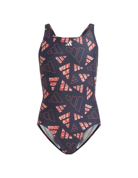 Bañador ADIDAS-AOP BARS SUIT G-IB4314-AZUL MARINO-NIÑA