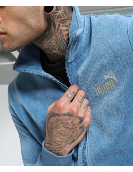 CHAQUETA PUMA ESS+ MINIMAL GOLD VELOUR TRACK JACKET