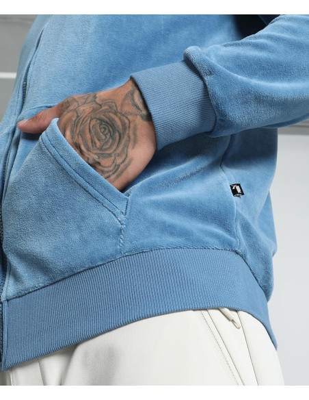 CHAQUETA PUMA ESS+ MINIMAL GOLD VELOUR TRACK JACKET