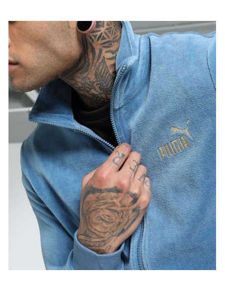 CHAQUETA PUMA ESS+ MINIMAL GOLD VELOUR TRACK JACKET