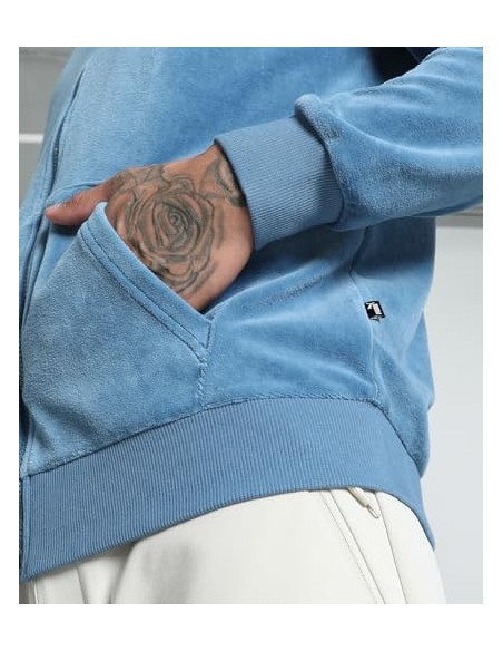 CHAQUETA PUMA ESS+ MINIMAL GOLD VELOUR TRACK JACKET