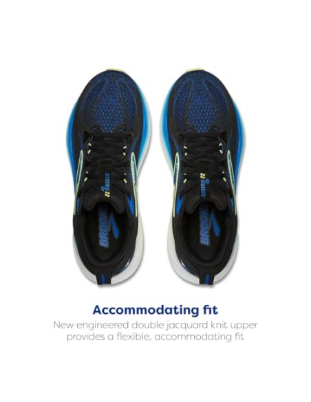 ZAPATILLA BROOKS GLYCERIN 22 1104451D002 BLACK/COBALT/NEON YELLOW MEN