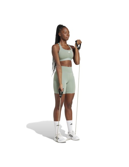 Malla Corta Adidas-OPT ESS ST 7IN-JI5522 VERDE-MUJER