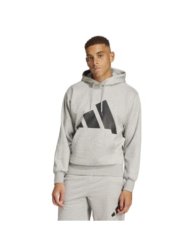 Sudadera Adidas-M BL FL HD-IN6160 GRIS-HOMBRE