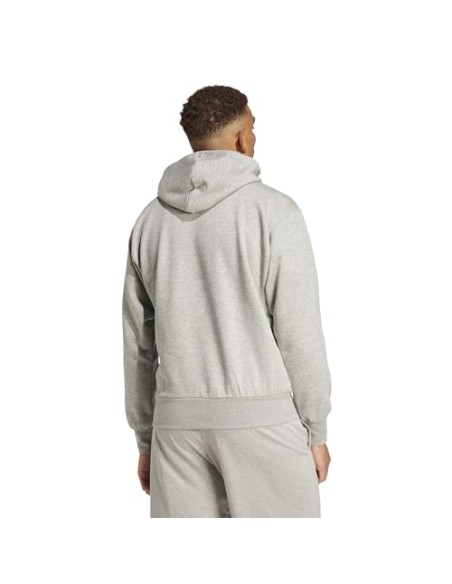 Sudadera Adidas-M BL FL HD-IN6160 GRIS-HOMBRE
