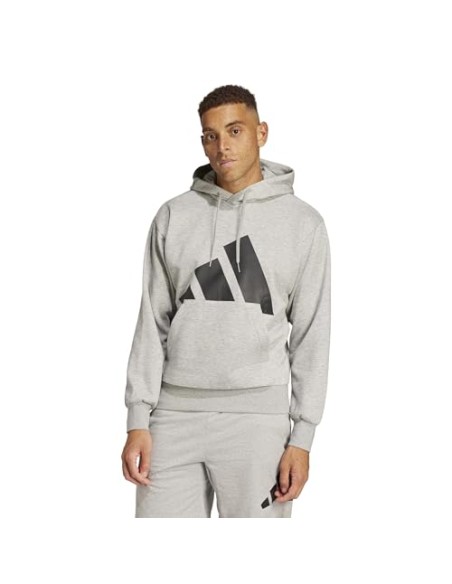Sudadera Adidas-M BL FL HD-IN6160 GRIS-HOMBRE