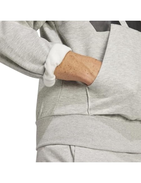Sudadera Adidas-M BL FL HD-IN6160 GRIS-HOMBRE