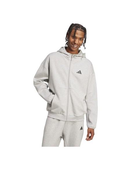 Chaqueta de chandal Adidas-M FI SL FZ-JD4945 GRIS-HOMBRE