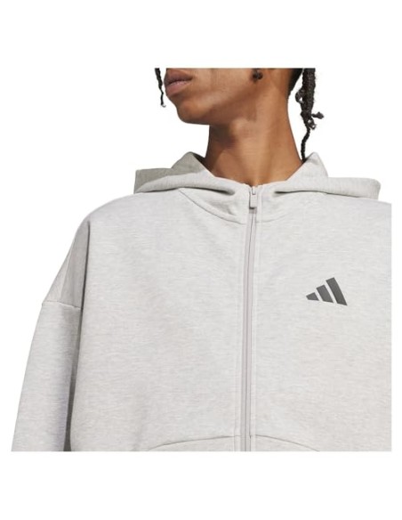 Chaqueta de chandal Adidas-M FI SL FZ-JD4945 GRIS-HOMBRE