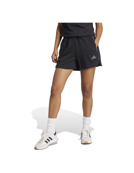 Pantalón corto Adidas-W AOP 3S SH-JG6224 NEGRO-MUJER
