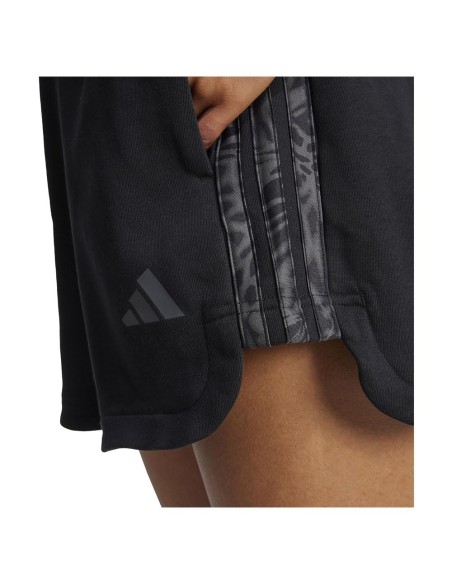 Pantalón corto Adidas-W AOP 3S SH-JG6224 NEGRO-MUJER