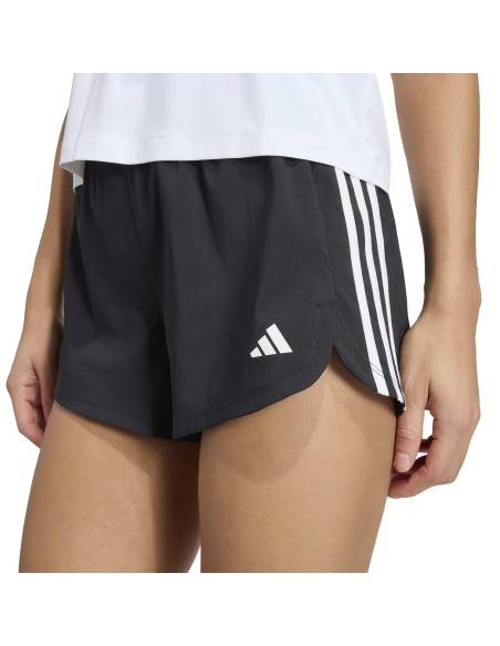 Pantalón corto Adidas-PACER WVN HIGH-IT7760 NEGRO-MUJER