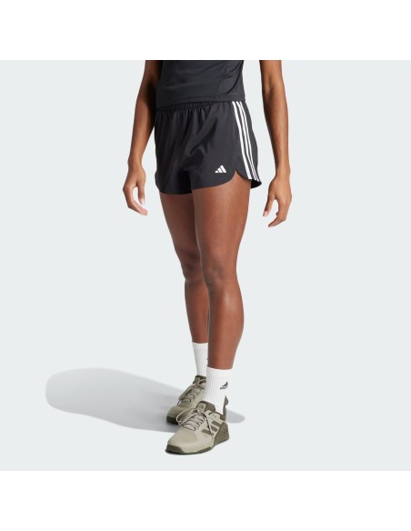 Pantalón corto Adidas-PACER WVN HIGH-IT7760 NEGRO-MUJER