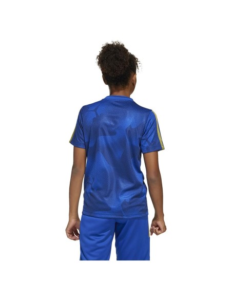 Camiseta manga corta Adidas-J HOT COF TEE-JD0499  AZUL -UNISEX JUNIOR