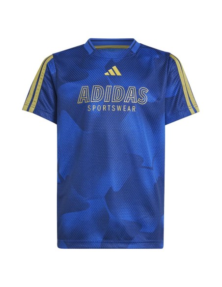 Camiseta manga corta Adidas-J HOT COF TEE-JD0499  AZUL -UNISEX JUNIOR