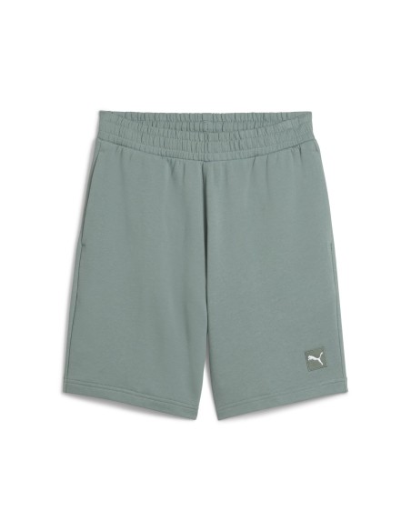 Pantalón corto Puma-ESS ELEVATED Shorts 9 TR-684730-30-VERDE UNISEX