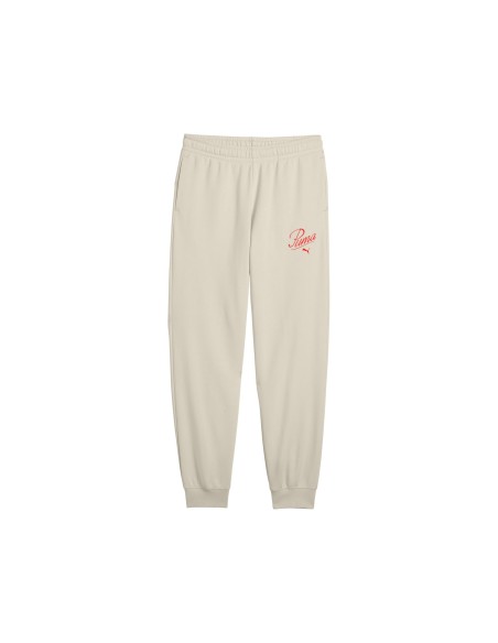 Pantalon Chandal Puma-ESS SCRIPT Sweatpants TR G-685807-87-BLANCO NIÑA