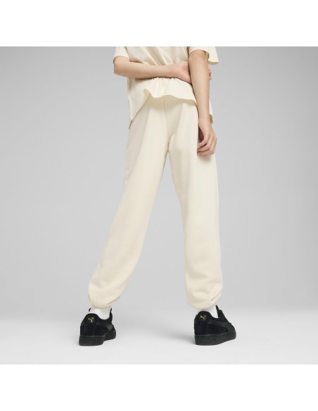 Pantalon Chandal Puma-ESS SCRIPT Sweatpants TR G-685807-87-BLANCO NIÑA