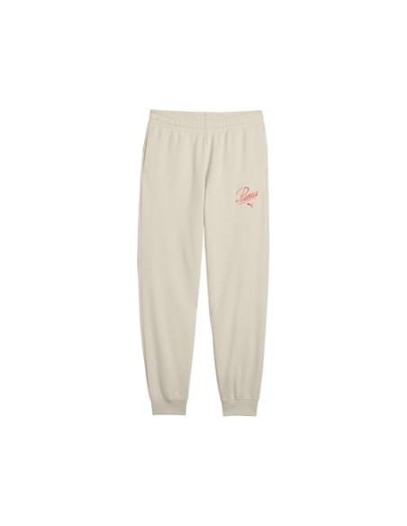 Pantalon Chandal Puma-ESS SCRIPT Sweatpants TR G-685807-87-BLANCO NIÑA