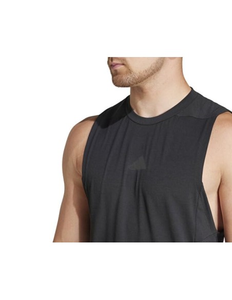 Camiseta de tiras Adidas-D4T TANK-IK9726 NEGRO-HOMBRE