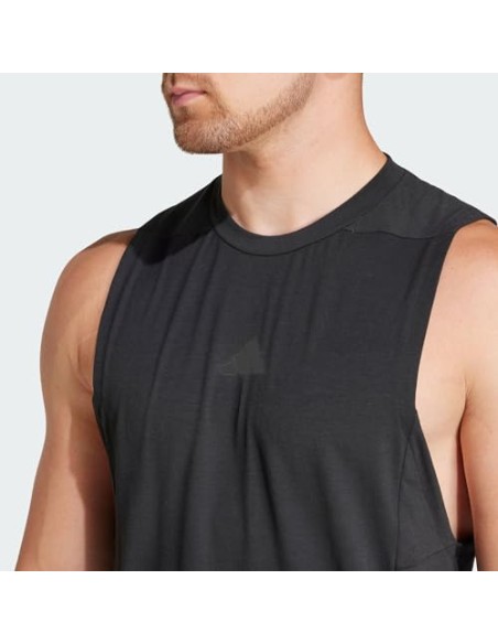 Camiseta de tiras Adidas-D4T TANK-IK9726 NEGRO-HOMBRE