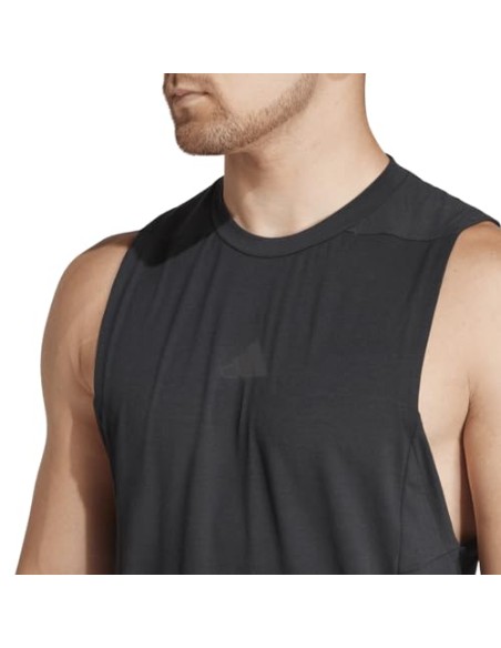 Camiseta de tiras Adidas-D4T TANK-IK9726 NEGRO-HOMBRE