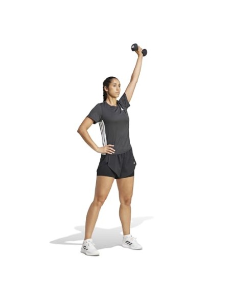 Camiseta manga corta Adidas-WE 3S CREW TEE-JH1392 NEGRO-MUJER