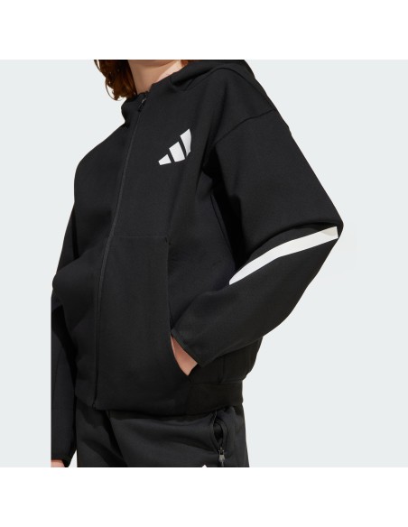 Chaqueta de chandal Adidas-J Z.N.E.FZ-JC7574 NEGRO-UNISEX JUNIOR