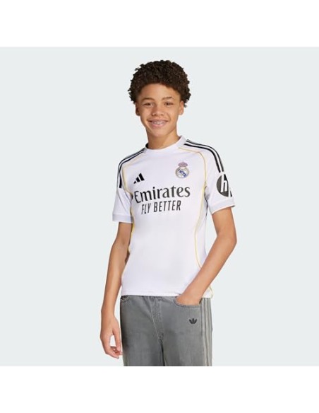 Camiseta de equipos ADIDAS REAL H JSY Y-JN8887-BLANCO-UNISEX JUNIOR