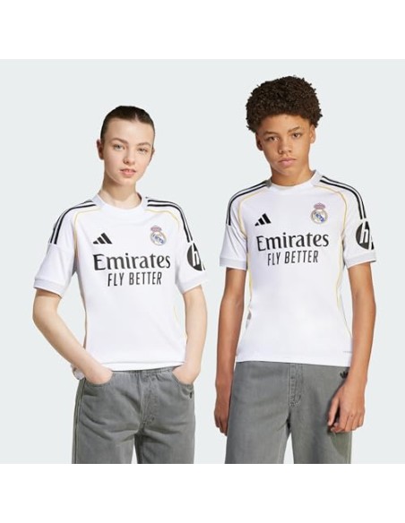 Camiseta de equipos ADIDAS REAL H JSY Y-JN8887-BLANCO-UNISEX JUNIOR