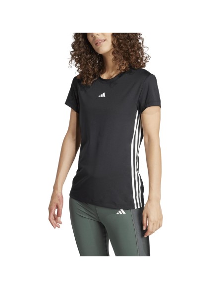 Camiseta manga corta Adidas-HYGLM T-IM8779 NEGRO-MUJER