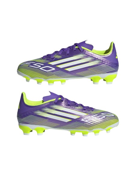 Bota de Futbol ADIDAS F50 LEAGUE MG J-JH7752-GRIS CLARO de UNISEX JUNIOR