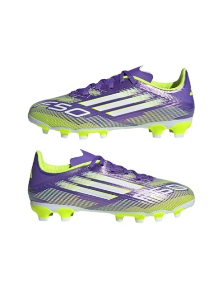 Bota de Futbol ADIDAS F50 LEAGUE MG J-JH7752-GRIS CLARO de UNISEX JUNIOR