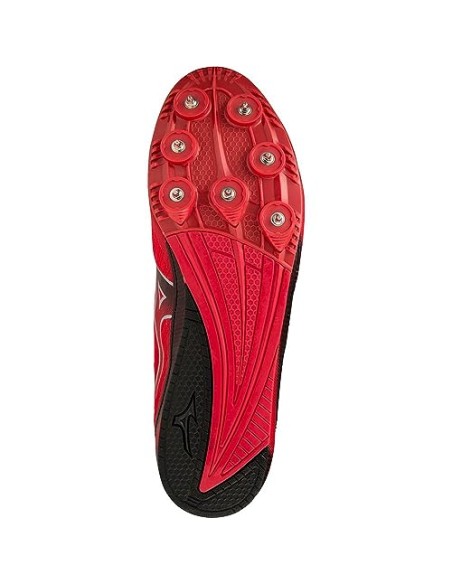 ZAPATILLA DE CLAVOS MIZUNO X FIRST 2-U1GA2332-03-ROJO-NEGRO-UNISEX
