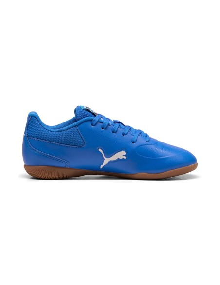 ZAPATILLAS DE FÚTBOL SALA PUMA TRUCO III JR AZUL-BLANCO