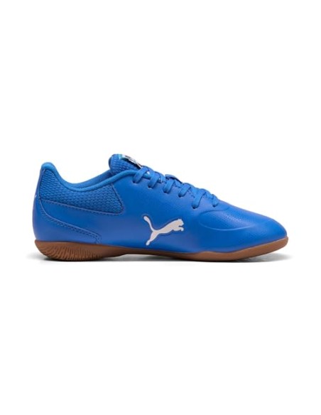 ZAPATILLAS DE FÚTBOL SALA PUMA TRUCO III JR AZUL-BLANCO
