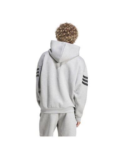 Sudadera Adidas-M FI 3S HD-JD4847 GRIS-HOMBRE