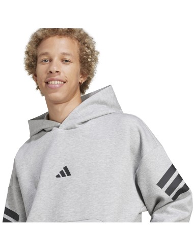 Sudadera Adidas-M FI 3S HD-JD4847 GRIS-HOMBRE