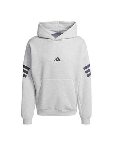 Sudadera Adidas-M FI 3S HD-JD4847 GRIS-HOMBRE