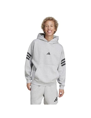Sudadera Adidas-M FI 3S HD-JD4847 GRIS-HOMBRE