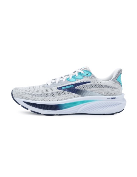 BROOKS GHOST 17 HOMBRE WHITE BLUE