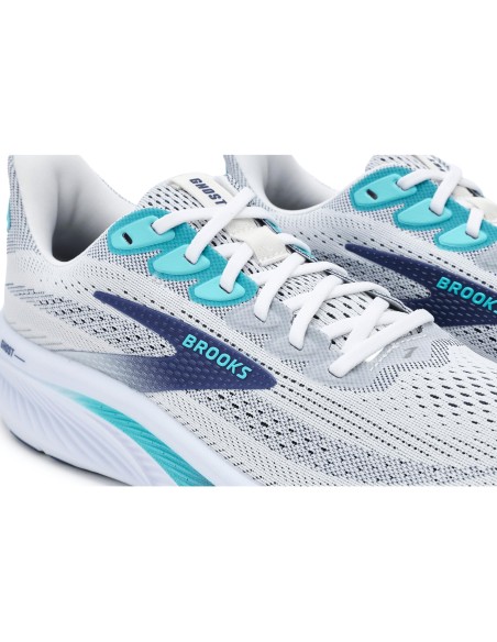 BROOKS GHOST 17 HOMBRE WHITE BLUE