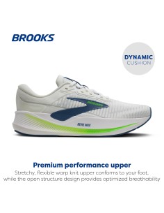 BROOKS REVEL MAX MEN WHITE/GREEN 2