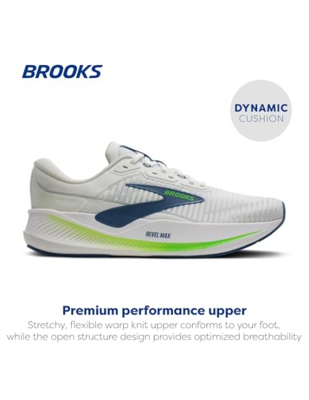 BROOKS REVEL MAX MEN WHITE/GREEN