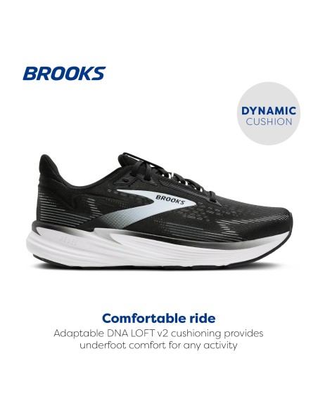BROOKS REVEL 8 WOMAN BLACK/WHITE
