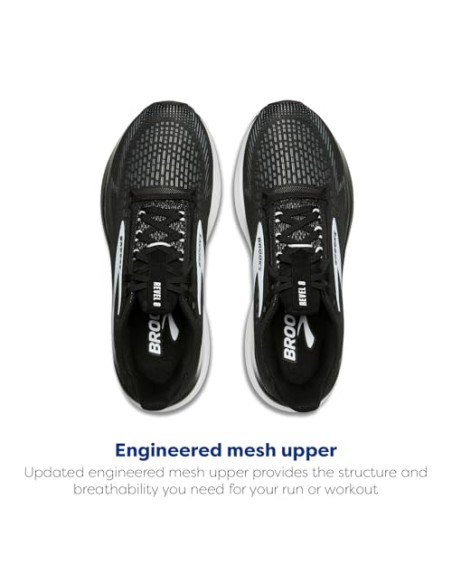BROOKS REVEL 8 WOMAN BLACK/WHITE