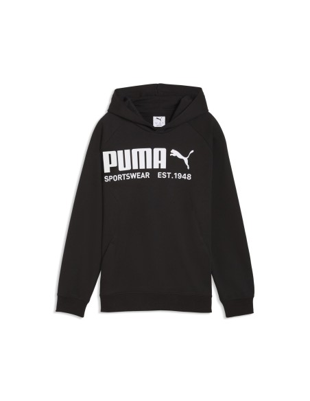 SUDADERA CAPUCHA NEGRA LOGO PUMA NIÑO