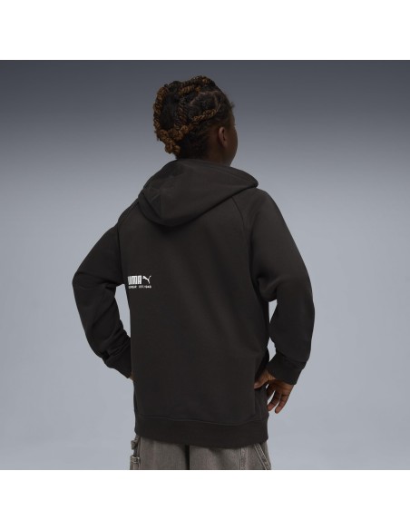 SUDADERA CAPUCHA NEGRA LOGO PUMA NIÑO