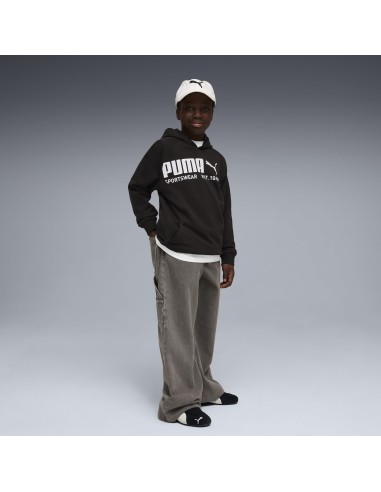 SUDADERA CAPUCHA NEGRA LOGO PUMA NIÑO