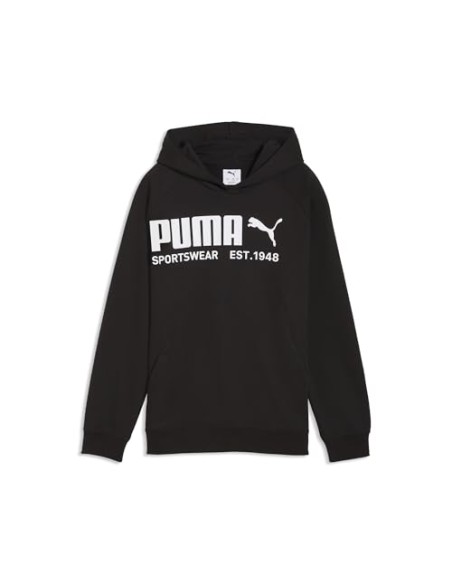 SUDADERA CAPUCHA NEGRA LOGO PUMA NIÑO